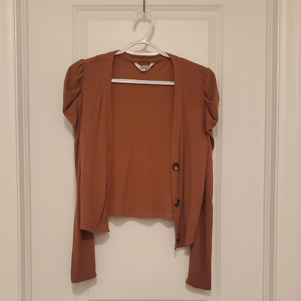 Brown Button-Up Cardigan